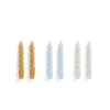 Hay Bougies, Bougeoirs Et Allumettes>Set De 6 Bougies Spiral - Mandarine/Bleu/Gris