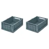 Liewood Paniers & Boîtes>Set De 2 Caisses Weston M - Bleu Baleine