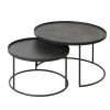 Ethnicraft Tables Basses & D'Appoint>Set De 2 Tables Basses Pour Plateaux Ronds - O 62 Cm & O 49 Cm