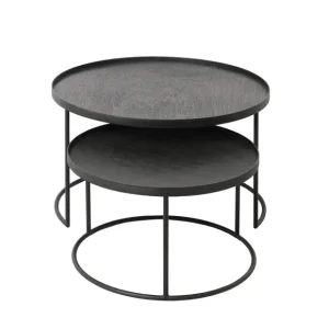 Ethnicraft Tables Basses & D'Appoint>Set De 2 Tables Basses Pour Plateaux Ronds - O 62 Cm & O 49 Cm