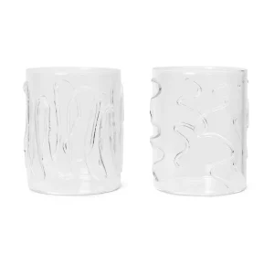 Ferm Living Carafes & Verres>Set De 2 Verres Doodle - Transparent