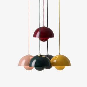 And Tradition Suspensions>Suspension Flowerpot Vp1 By Verner Panton - Jaune