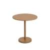 Muuto Tables D'extérieur>Table A Cafe Linear Steel Burnt Orange - O 70 X H 73 Cm