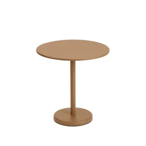 Muuto Tables D'extérieur>Table A Cafe Linear Steel Burnt Orange - O 70 X H 73 Cm