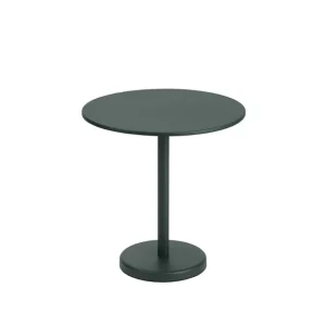 Muuto Tables D'extérieur>Table A Cafe Linear Steel Dark Green - O 70 X H 73 Cm