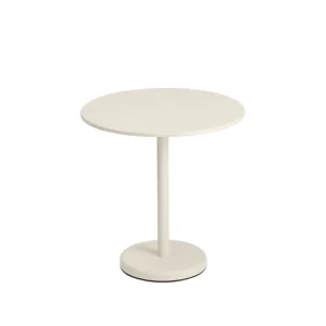 Muuto Tables D'extérieur>Table A Cafe Linear Steel Off-White - O 70 X H73 Cm