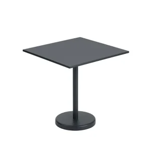 Muuto Tables D'extérieur>Table A Cafe Linear Steel Black - 70 X 70 X H 73 Cm