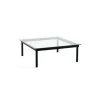 Hay Tables Basses & D'Appoint>Table Basse Kofi Chene Massif Noir & Verre Clair - L 100 X L 100 X H 36 Cm