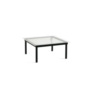 Hay Tables Basses & D'Appoint>Table Basse Kofi Chene Massif Noir & Verre Roseau Clair - L 80 X L 80 X H 36 Cm