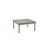 Hay Tables Basses & D'Appoint>Table Basse Kofi Chene Massif & Verre Teinte Gris - L 80 X L 80 X H 36 Cm