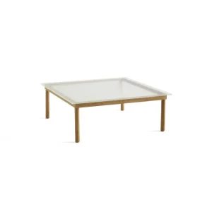 Hay Tables Basses & D'Appoint>Table Basse Kofi Chene Massif & Verre Roseau Transparent - L 100 X L 100 X H 36 Cm