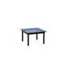 Hay Tables Basses & D'Appoint>Table Basse Kofi Chene Massif Noir & Verre Teinte Bleu - L 60 X L 60 X H 36 Cm