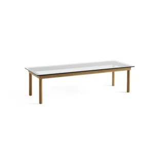 Hay Tables Basses & D'Appoint>Table Basse Kofi Chene Massif & Verre Clair - L 140 X L 50 X H 36 Cm