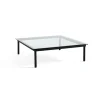 Hay Tables Basses & D'Appoint>Table Basse Kofi Chene Massif Noir & Verre Clair - L 120 X L 120 X H 36 Cm