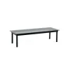 Hay Tables Basses & D'Appoint>Table Basse Kofi Chene Massif Noir & Verre Teinte Gris - L 140 X L 50 X H 36 Cm