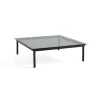 Hay Tables Basses & D'Appoint>Table Basse Kofi Chene Massif Noir & Verre Teinte Gris - L 120 X L 120 X H 36 Cm