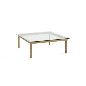 Hay Tables Basses & D'Appoint>Table Basse Kofi Chene Massif & Verre Clair - L 100 X L 100 X H 36 Cm