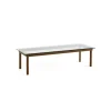 Hay Tables Basses & D'Appoint>Table Basse Kofi Noyer Massif & Verre Clair - L 140 X L 50 X H 36 Cm