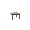 Hay Tables Basses & D'Appoint>Table Basse Kofi Noyer Massif & Verre Teinte Gris - L 60 X L 60 X H 36 Cm