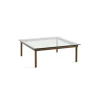 Hay Tables Basses & D'Appoint>Table Basse Kofi Noyer Massif & Verre Clair - L 100 X L 100 X H 36 Cm