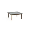 Hay Tables Basses & D'Appoint>Table Basse Kofi Noyer Massif & Verre Teinte Gris - L 80 X L 80 X H 36 Cm