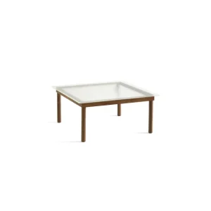 Hay Tables Basses & D'Appoint>Table Basse Kofi Noyer Massif & Verre Roseau Transparent - L 80 X L 80 X H 36 Cm