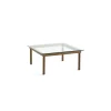 Hay Tables Basses & D'Appoint>Table Basse Kofi Noyer Massif & Verre Clair - L 80 X L 80 X H 36 Cm