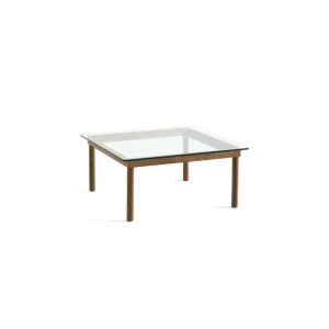 Hay Tables Basses & D'Appoint>Table Basse Kofi Noyer Massif & Verre Clair - L 80 X L 80 X H 36 Cm