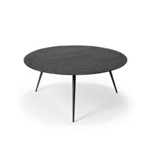 Ethnicraft Tables Basses & D'Appoint>Table Basse Luna En Mineaux - Noir - O 80 X H 35 Cm