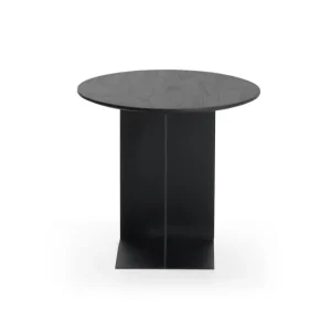 Ethnicraft Tables Basses & D'Appoint>Table D'Appoint Arc En Teck Noir Verni - O 50 Cm