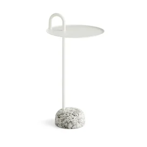 Hay Tables Basses & D'Appoint>Table D'Appoint Bowler En Acier Et Granit - Blanc Creme