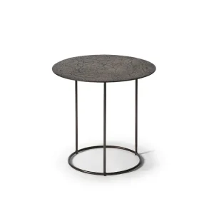 Ethnicraft Tables Basses & D'Appoint>Table D'Appoint Celeste - Lava - Whisky - O 47 Cm