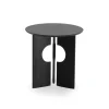 Ethnicraft Tables Basses & D'Appoint>Table D'Appoint Cove En Teck Noir Verni - O 50 Cm