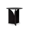 Ethnicraft Tables Basses & D'Appoint>Table D'Appoint Fin En Teck Noir Verni - O 50 Cm