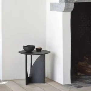 Ethnicraft Tables Basses & D'Appoint>Table D'Appoint Geometric En Chene Noir Verni - O 51 X H 50 Cm