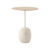 And Tradition Tables Basses & D'Appoint>Table D'Appoint Lato Ln8 Chene / Marbre Crema Diva - O 40 Cm