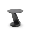 Ethnicraft Tables Basses & D'Appoint>Table D'Appoint Oblic En Teck Noir Verni - O 52 Cm