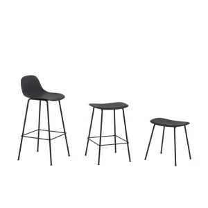 Muuto Chaises>Tabouret De Comptoir Fiber Tube Noir