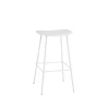 Muuto Chaises>Tabouret Fiber Tube Blanc + Assise Blanc