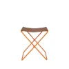 Broste Copenhagen Chaises>Tabouret Pliant Nola Cuir Et Fer - 39 X 31 X 45 Cm - Pumpkin Orange