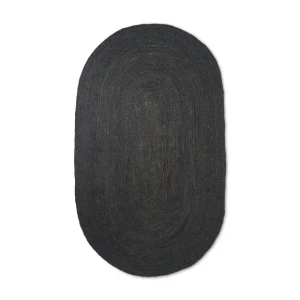 Ferm Living Tapis>Tapis Eternal Jute Ovale - 230 X 340 Cm - Noir