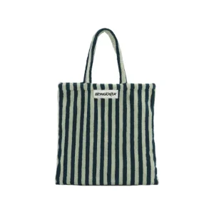 Sélectionné par Fleux Sacs & Cabas>Totebag A Rayures - Sea Foam & Deep Teal