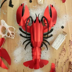 Assembli Art Mural>Trophee Homard Ruby Red Metallic