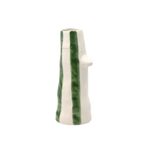 F&H Vases>Vase A Bec Et Cils En Gres - Vert