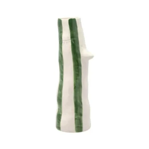 F&H Vases>Vase A Bec Et Cils En Gres - Vert