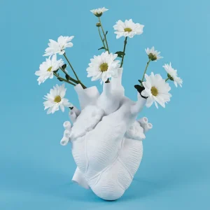 Seletti Vases>Vase Coeur Love In Bloom Porcelaine - Blanc