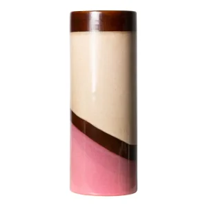 HK Living Vases>Vase Dune L 70'S En Ceramique - 9.5 X 9.5 X 25 Cm