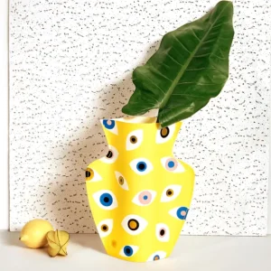 Octaevo Vases>Vase En Papier Nazar - Jaune