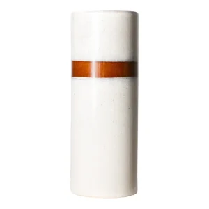 HK Living Vases>Vase Neige L 70'S En Ceramique - 9.5 X 9.5 X 25 Cm