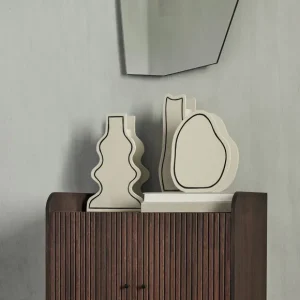 Ferm Living Vases>Vase Paste - Off-White Curvy